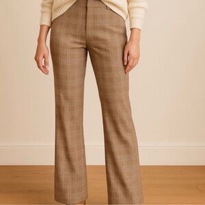 Y2K Banana Republic Ryan Fit Plaid Dress Pants in Tan/Brown